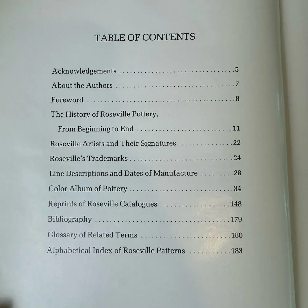 The Collectors‎ Encyclopedia of Roseville Pottery Huxford Antique Reference Book
